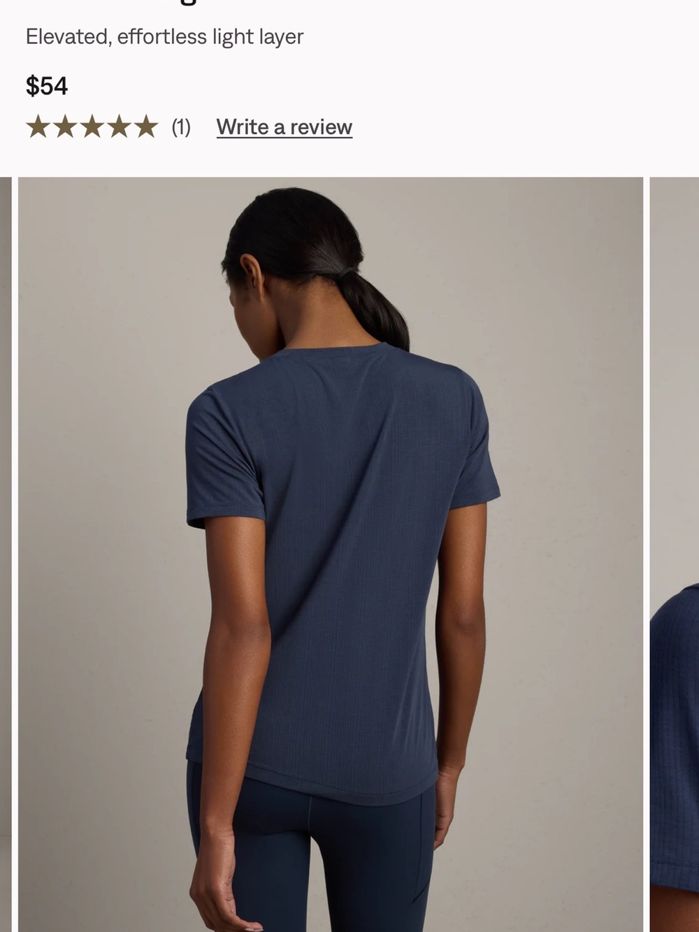 RHONE Featherweight Rib Tee - Picture 6 of 8